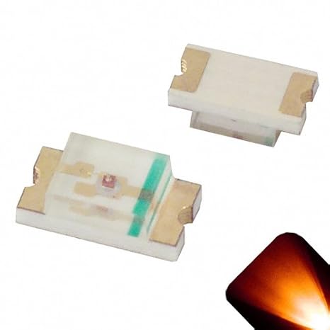 1206/3216 SMD Orange LED - PCB Design, Pick and Place (Pack of 10)
