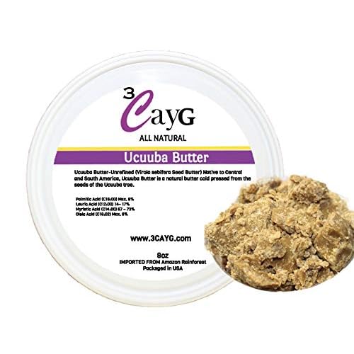 3CAYG Ucuuba Butter 8oz All Natural Raw Unrefined 8oz Body and Hair Butter