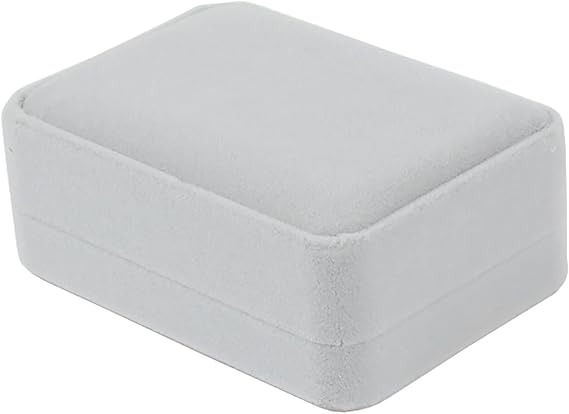 Cufflink box Cufflink Box Grey Velvet Interior Organizer Cufflinks Jewellery Storage Case