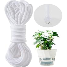 MAQIHAN Self Watering Rope - 50 Feet 1/4 Inch Self Watering Rope for Plants, Wicking Cord for Vacation DIY Self-Watering System, Capillary Wick for Garden Potting Orchid Tomato Plants