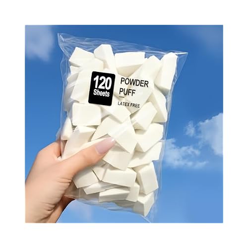 Makeup Sponges Triangle Cosmetic Wedges, 120 Count, for Foundation Blending, Nail Art, Crafts, Painting White