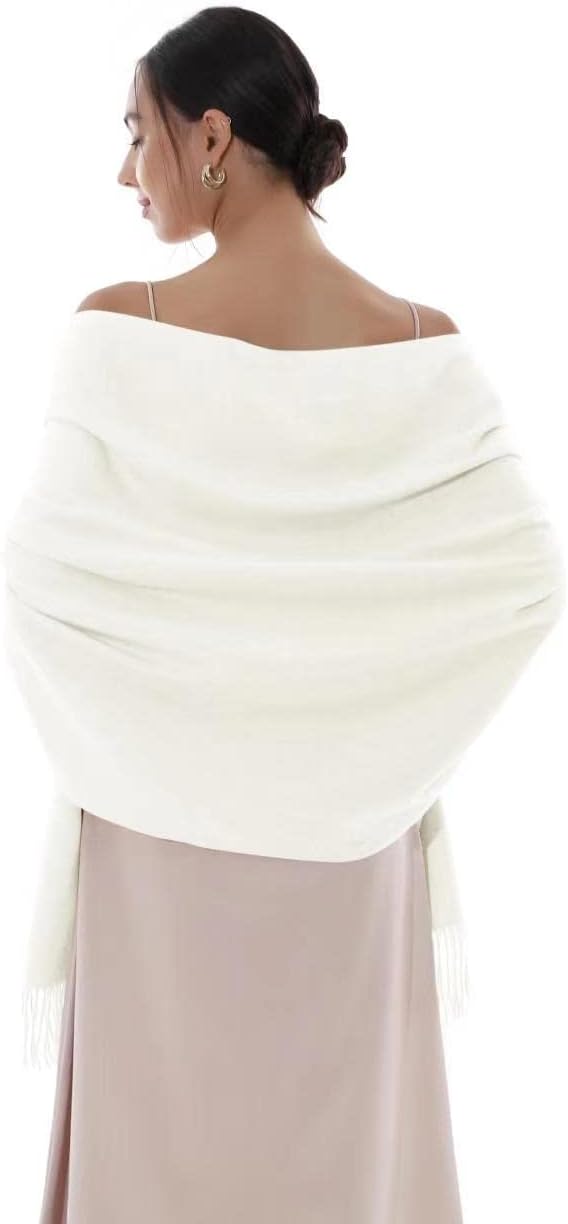 RIIQIICHY Pashmina Shawl Wrap for Women Wedding Ladies Winter Scarf