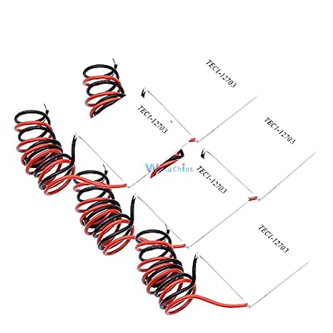 5PCS TEC1-12703 TEC1 12703 DC 12V TEC Thermoelectric Cooler Peltier 4040M Peltier Elemente Module Heatsink Cooling Plate