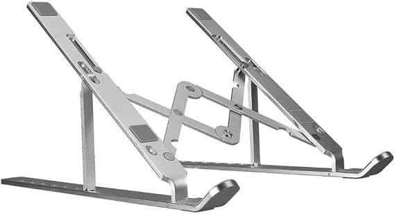 Blueforce AS-70 7 Kademeli Alüminyum Taşınabilir Laptop Notebook Tablet Standı Katlanabilir Portatif Macbook Metal Stant 10 inç-16 inç uyumlu