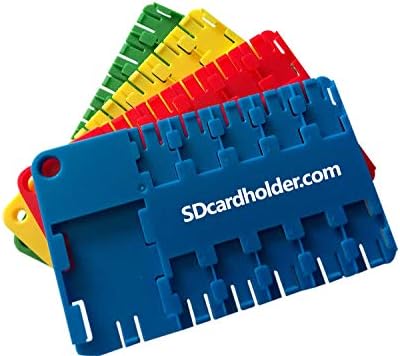 Micro Sd Card Holder Organizer 4-Pack Assorted Colors