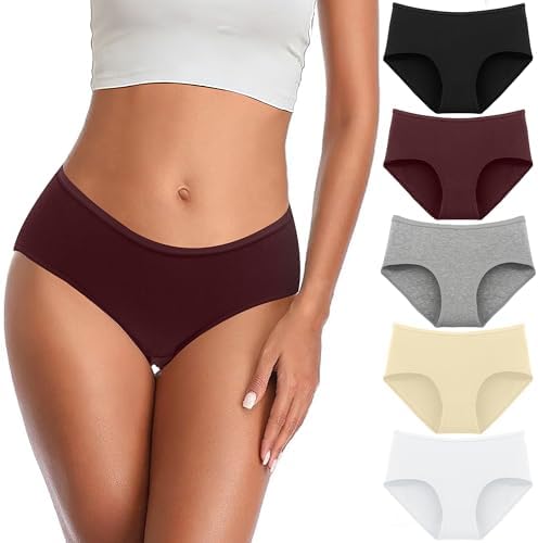 WomenS Underwear Panties Cotton Breathable Stretch Panties for Women 5 Pack