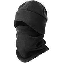 Winter Beanie Hat Scarf Set with Ear Flaps for Men Women Knit Fleece Lined Skull Cap Windproof Neck Warmer Gaiter