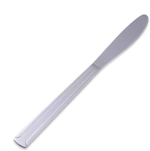Dinner Knife Stainless Steel: Dining Knife Silverware Set of 12 Table Knife Silver 8-Inch
