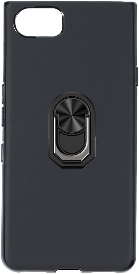BlackBerry Keyone DTEK 70と互換性がある ケース＆リングホルダー - ブラック+ブラックリング | 4.5" 2-in-1コンボセット、耐衝撃バンパーカバー＋接着式フィンガーリングスタンド付き