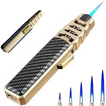 Windproof Straight Torch Blue Flame Lighter, Bright Fire Lighters, Turbine Fire Lighters Torch