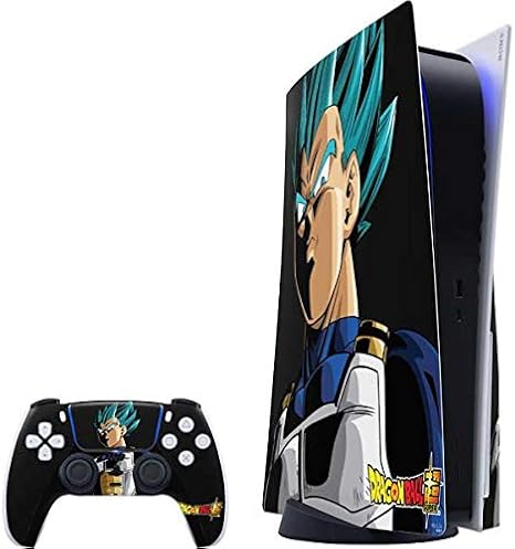 Skinit Decal Gaming Skin Compatible with PS5 Bundle - Officially Licensed Dragon Ball Super Vegeta Design