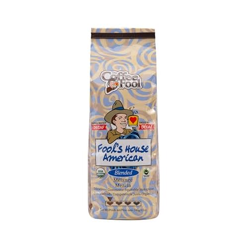 Coffee Fools Decaf Organic Fair Trade House American Coarse Grind