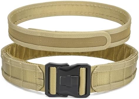 Battle Molle Belt Military Grade, Newly Upgrade Quick Release Buckle 2.0 Tactical Belt, Law Enforcement Duty Belts