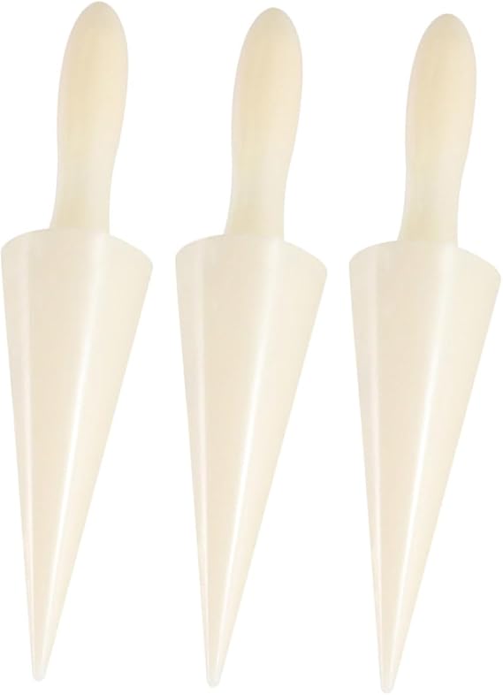 3pcs Ice Cream Roll Molds Abs Washable Cone Shaper Kitchen Accessory | Beige Set, Ergonomic Hand Feel, Practical DIY Kitchen Accessory, Fashionable Beautiful Styling