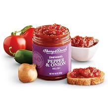 Harry & David Classic Recipe Pepper & Onion Relish With Zinfandel, Plant Based Condiment, Food Topping, Hamburger & Hot Dog Relish, Sandwich Spread Topping, Charcuterie Board Foods, Hot Sauce, 10Oz