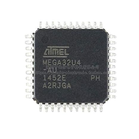 ATMEGA32U4-AU TQFP-44 8-bit microcontroller AVR 16K Flash USB IC chip semiconductor,Original Packaging Case, Origin IC (Pack of 25 pcs)