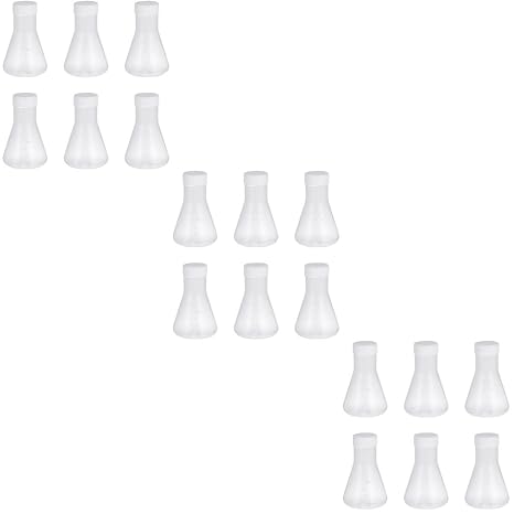 18 Pcs Plastic Erlenmeyer Flask Plastic Flasks Experiment Supply for Experiment for Laboratory Professional