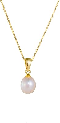 Elegant 9K Gold Necklace Set for Women, 9K14K18K Chain with Pearl, Rolo 9K Yellow Gold Necklace for Her 405cm