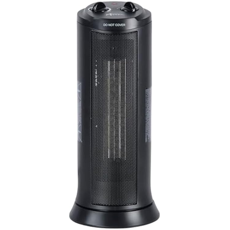 Alera Mini Tower Ceramic Heater, 1,500 W, 7.37 x 7.37 x 17.37, Black