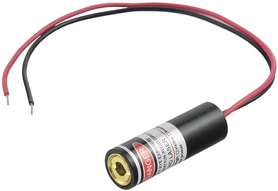 Red Dot Laser Diode Positioning Module DC5V 2A 24/25mm Base for CO2 Laser Engraving Cutter Alignment (Red Dot (10mm))