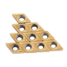 10pcs CNC Carbide Tips Inserts Blade Cutter Lathe Turning Tool with Box, Crafted of Carbide, Provides efficient Metal Finishing, wear, and Chemical
