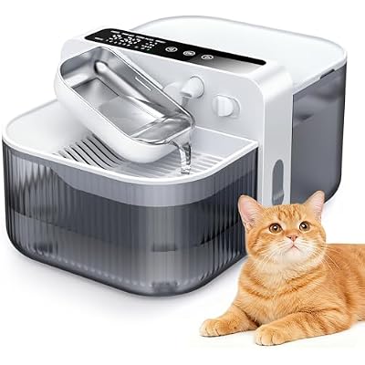 Chumajor 3.5L Wireless Cat Water Fountain with No Filters, 180-Day Battery & Precision Flow Control,Smart Pet Water Dispenser with Wastewater Separation & Custom Scheduling for Cats & Dogs, White