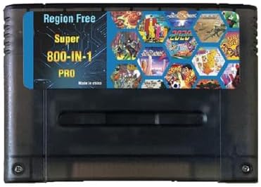 Gamevortex Super Cartridge 800 in 1 Multi Game Cartridge for SNES 16Bit Classic Game Consoles