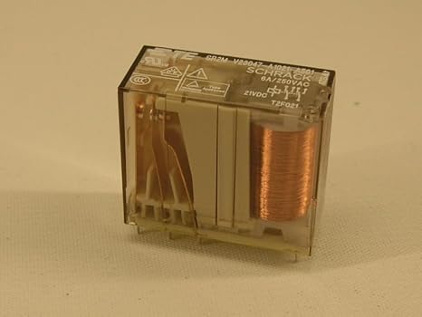 SCHRACK V23047-A1021-A501 0.033A (Coil), 2 Form C, 21VDC (Coil), 6A (Contact), 700MW, AC Output, DC Input, DPDT, MOMENTARY, Panel Mount, Power/Signal Relay, Random