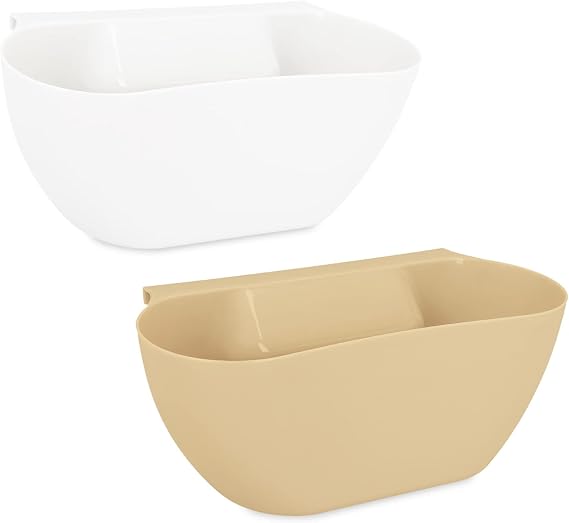 Navaris Hanging Waste Bins Set of 2 - Garbage for Food Scraps and Compost - Small Hanging Trash Can Counter or RV, Small Kitchen Trash Can, Dustbin
