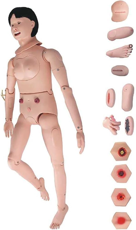 Patient Care Manikin Training CPR Simulator Basic Geri Nursing Skills Human Model Mannequin Full Body for Nursing Medical Training Teaching Medical Supplies
