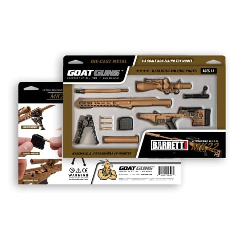 GoatGuns Miniature Barrett MK22 | 1:4 Scale Tan Model