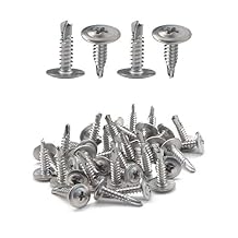 IMScrews 50pcs #8 x 3/4" Self Drilling Truss Head Screws Standard Thread Wood Work MDF 410 Stainless Steel