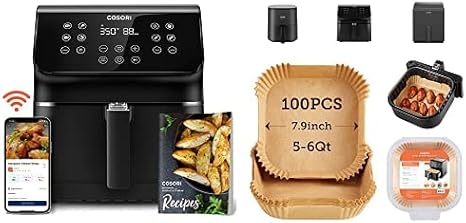 COSORI Pro II Smart Air Fryer 5.8QT & Air Fryer Liners