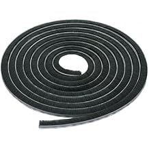 Brixwell Adjustable Astragal Pile Weatherstrip 0.312" Pile Height, 7/16" Overall Height, 100' Roll, Black Finish- Seal Strip for Air, Moisture, and Draft Control in Residential or Commercial Use