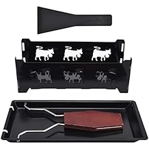 Mini Cheese Raclette Grill Butter Melting Pan Portable Nonstick Bakeware with Black Handle for Melting Cheese Cooking Eggs