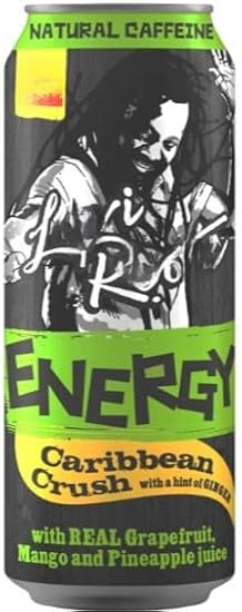 Energy Drink Caribbean Crush With Hint Of Ginger 500ml (Pack of 36) "Deliciousness that brings a smile" For All Occasions