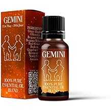 Mystix London | Gemini Zodiac Sign Astrology Essential Oil Blend 10ml | Citrus Bergamia & Ocimum Basilicum | Bright Uplifting Aroma for Balance & Clarity