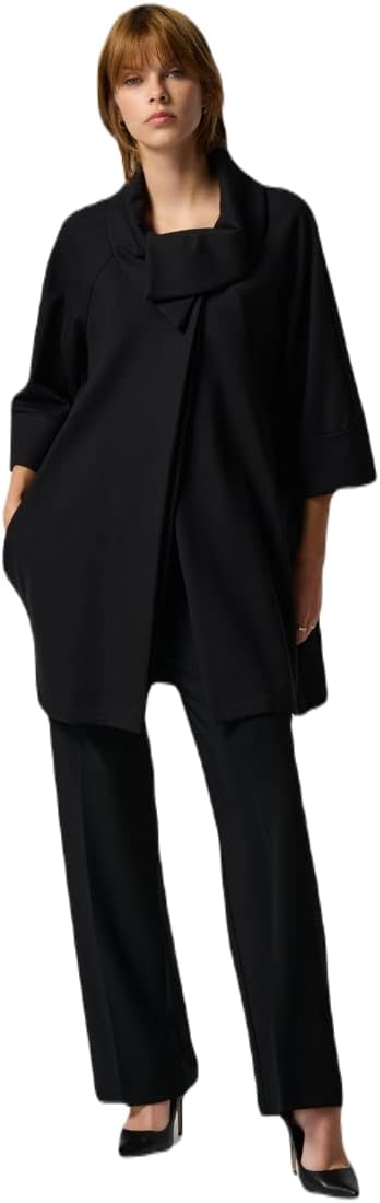 Joseph Ribkoff Wrap Design Cowl Neck Coverup Coat Style 153302