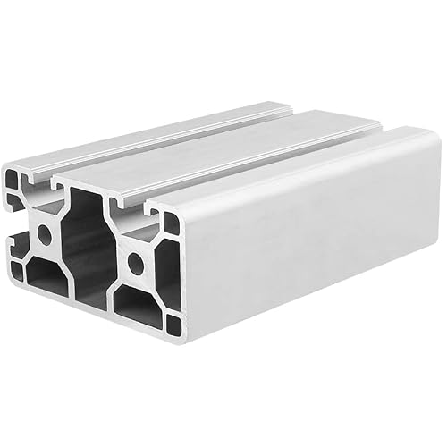 4080 Aluminum Extrusion 2 Covers 27.56 inch  700mm Length T Slot Silver 1 Pack, Extruded Aluminum 40mm x 80mm 40 Series T Type Profiles Anodized European Standard Linear Rail Frame