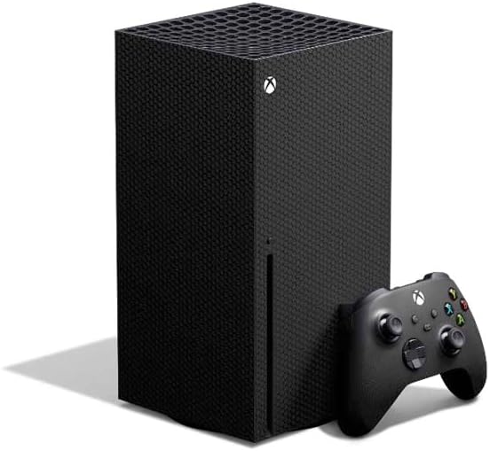 Skinit Decal Gaming Skin Compatible with Xbox Series X Bundle - Officially Licensed Specialty Vinyl Black Hex Texture Design