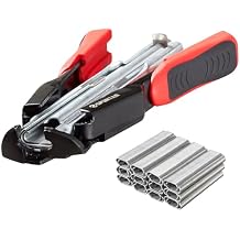 Spurtar Hog Ring Pliers Kit with 1200pcs 0.8'' Auto Feed Hog Rings Spring-Loaded for Chicken Wire, Animal Fencing and Caging, Poultry Netting, Seat Covers, Upholstery, DIY Projects