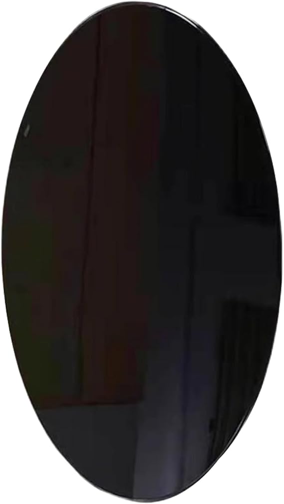Tempered Glass Table Top,Round Tempered Glass Table Top Black,Beveled Edge,Round Glass Top,Dining Table,40CM(16IN),Impact Resistance,Exquisite and Beautiful Appearance(7OCM (28IN))