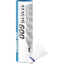 Yonex Mavis 600 Club Play Blue Circle White Shuttlecocks Medium Speed Tube Of 6