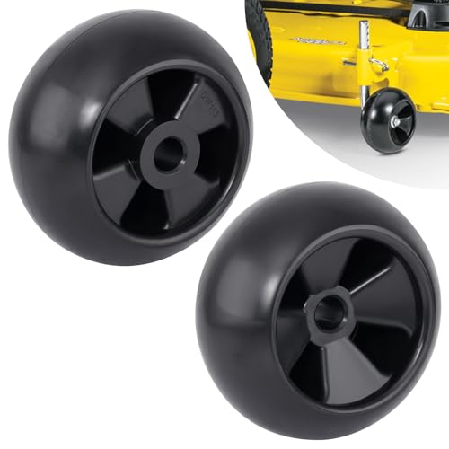 Lawn Mower Deck Wheels 2 Pack 5 Anti Scalp Deck Wheels Kit Replace for John Deere AM116299 AM125172 AM133602 M111489 Replace for MTD 734-04039 753-04856 734-3058