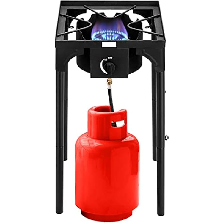 Yoluckea Single Burner Propane Stove - Outdoor Gas Burners for Cooking Outdoor, Cooking, with Detachable Leg, 75000 BTU 1