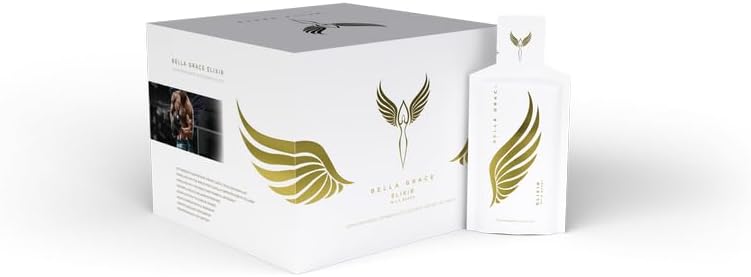 Bella Grace Elixir Collagen, Wild Berry Flavor Liquid Gel Collagen Peptides, Collagen Elixir, Carotenoid from a microalgae