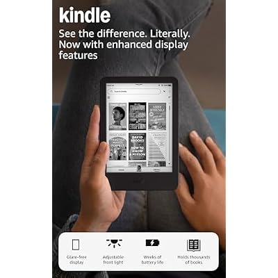 Like-New Amazon Kindle 16 GB (newest model) - Lightest and most compact Kindle, now with faster page turns, and higher contrast ratio, for an enhanced reading experience - Black