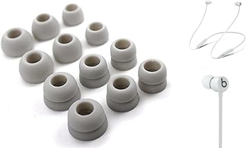 Replacement Eartips for Beats Flex Earphones, 12Pcs Grey Earbud Ear Tips