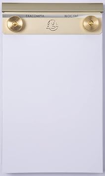 Exacompta - Ref 12113E - FAF Desk Pad No.3-185 x 115mm in Size, Refillable with Recharge Pads, Stable When Writing, Non-Slip Feet - Plain Paper, FSC-Certified, White