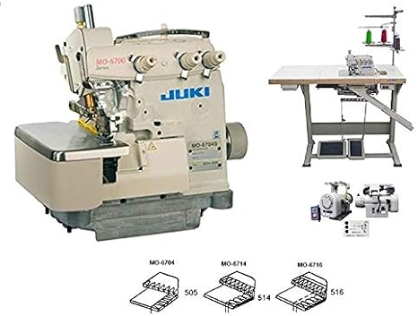 Juki MO-6704 Industrial Serger Overlock Machine 3 Thread Fully Submerged Table,Servo Motor. LED. DIY.